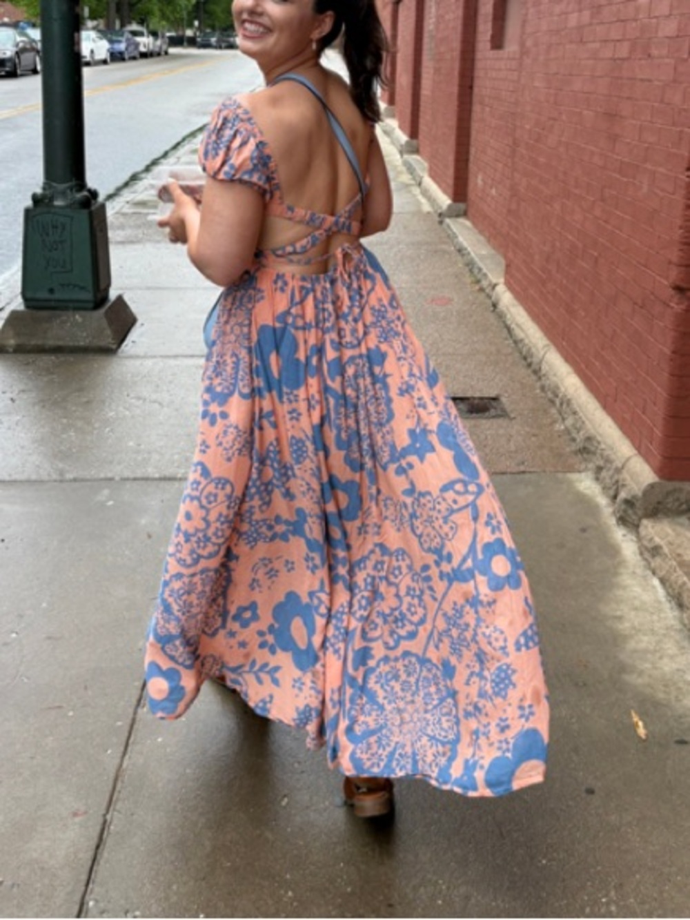 Free People Ultraviolet Maxi Dress in Pale Pink Combo S - Picture 6 of 8